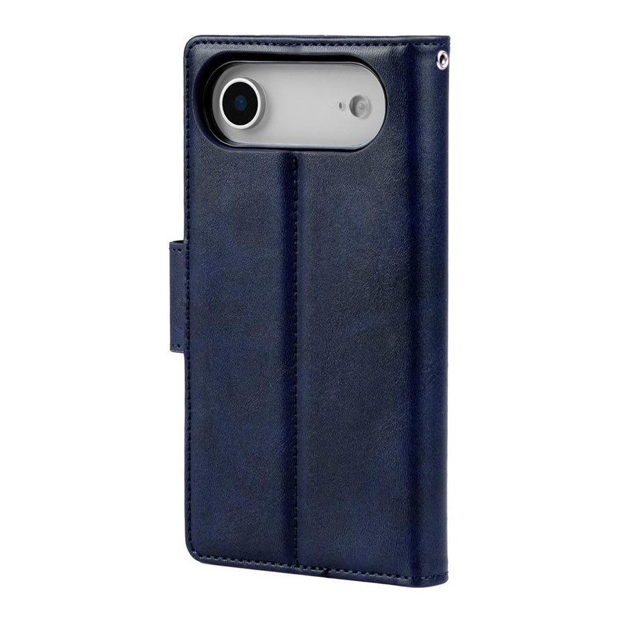 iPhone 17 Air  Leather Case – Navy | Hanman Magnetic Detachable Wallet Design, MagSafe Compatible