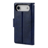 iPhone 17 Air  Leather Case – Navy | Hanman Magnetic Detachable Wallet Design, MagSafe Compatible
