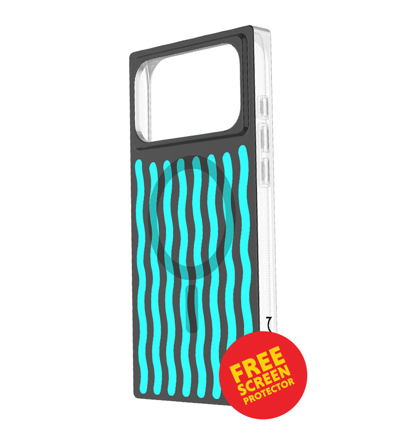 iPhone 17 Pro BoxedIn Case – Neo Wave | MVR Slim Protective Cover, Modern Pattern, MagSafe Compatible image 0