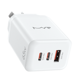 MVR 65W 3 Ports Wall Adapter (GAN-65) - White | SUPPORTS PD 3.0 & QC 3.0 image 3