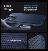 iPhone 15 Pro Max Triangle Pattern MagSafe Case - Navy Blue | Rugged Shockproof Back Cover image 2