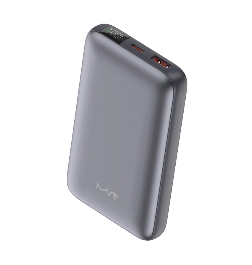 Rapid-10x Ultrafast 10000mAh MVR Power Bank - Grey | Compact Portable Dual USB Charging image 0