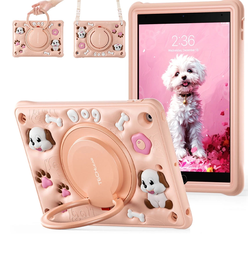 iPad 10.9 Survivor Generic Case with Shoulder Strap – Bubble Dog | Protective Cover with Slim, Durable & Stylish Design
