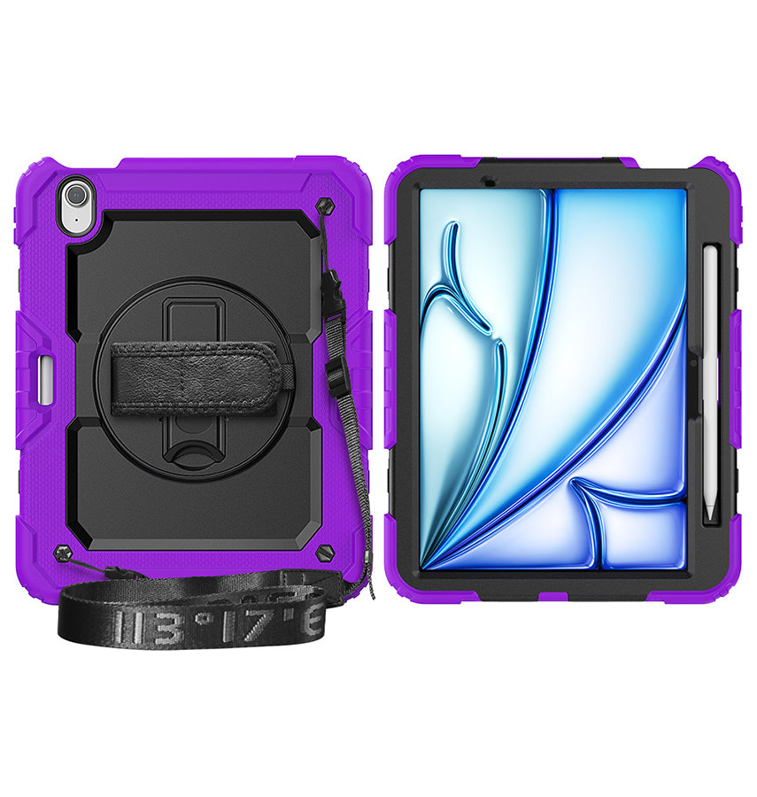 Apple iPad 10.9 (10th Gen) Case - Purple |Survivor Generic Rugged Case with Hand Strap, Shockproof & Scratch - Resistant Protective Cover image 4
