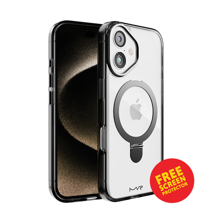 iPhone 17 Pro Max Case – Silver | MVR Stellar Stand Kickstand Function, Slim Protection, MagSafe Compatible image 0
