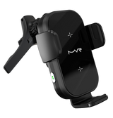 MVR T7 Car Phone Holder - Black | 15W Fast Wireless Charging, Dual – Coil Alignment, One – Hand Operation & Air Vent Clip image 2