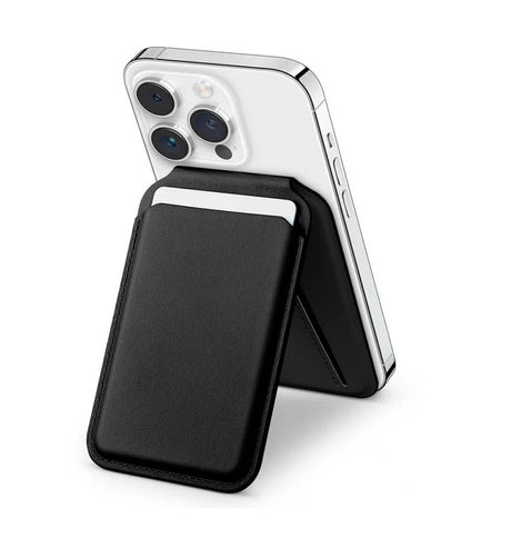 iPhone Wallet Case – Black| Apple MagSafe Leather Series, Premium Feel and Secure Magnetic Attachment image 0