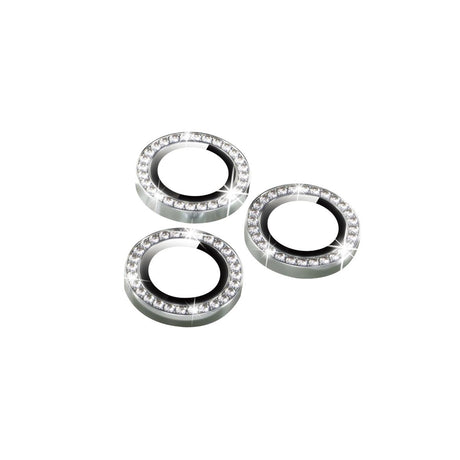 iPhone 18 Pro/18 Pro Max MVR Glam Camera Lens - Silver | Sparkling Rhinestone Rim, Scratch-Resistant