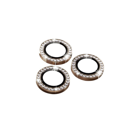 iPhone 18 Pro/18 Pro Max MVR Glam Camera Lens - Gold | Sparkling Rhinestone Rim, Scratch-Resistant