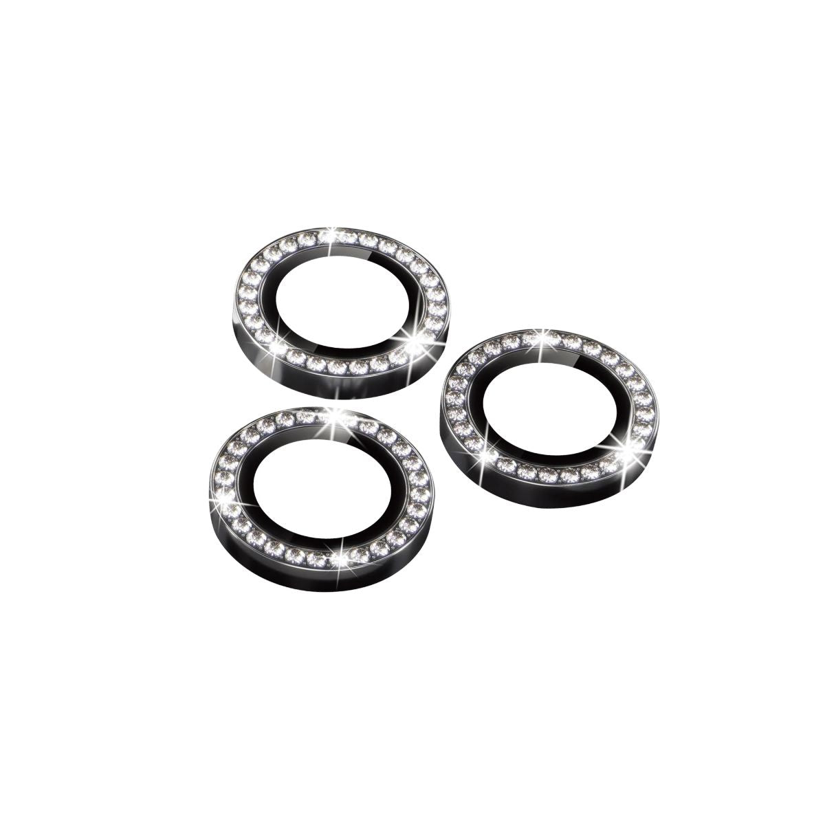 iPhone 18 Pro/18 Pro Max MVR Glam Camera Lens - Black | Sparkling Rhinestone Rim, Scratch-Resistant