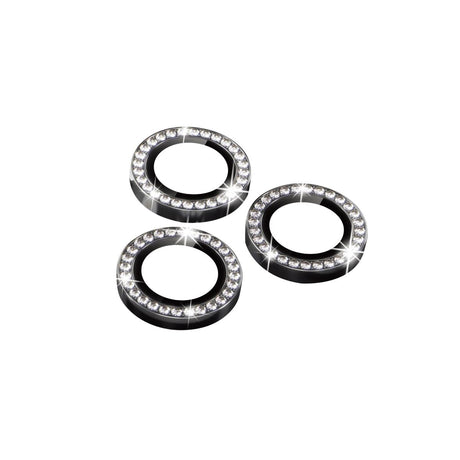 iPhone 18 Pro/18 Pro Max MVR Glam Camera Lens - Black | Sparkling Rhinestone Rim, Scratch-Resistant