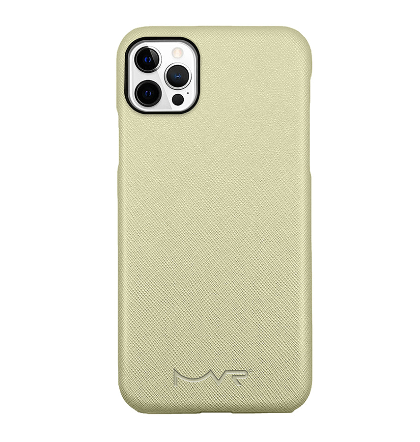 iPhone 13 Pro Max Magsafe Case - Gold | MVR Saffiano Shockproof Protective Leather Back Cover image 0