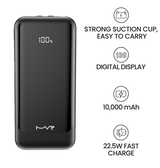 MVR Rapid 10S Power Bank - 10000mAh | 20W USB - C Fast Charging, Slim & Portable (Black) image 7