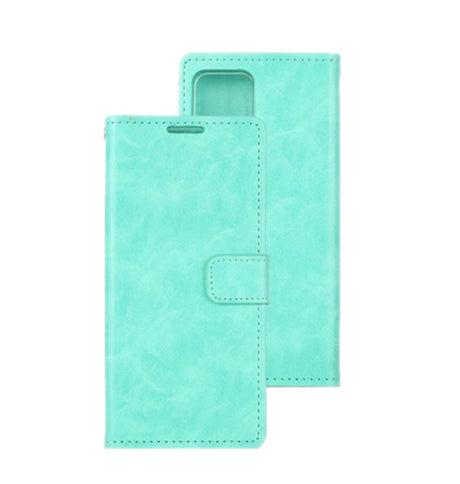 iPhone 14 Plus Wallet Case – Mint | Goospery Mercury Bluemoon PU Leather Flip Cover with Built-in Stand Function image 0
