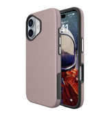 iPhone 16 Triangle Pattern MagSafe Case - Rose Gold | Rugged Shockproof Back Cover image 3