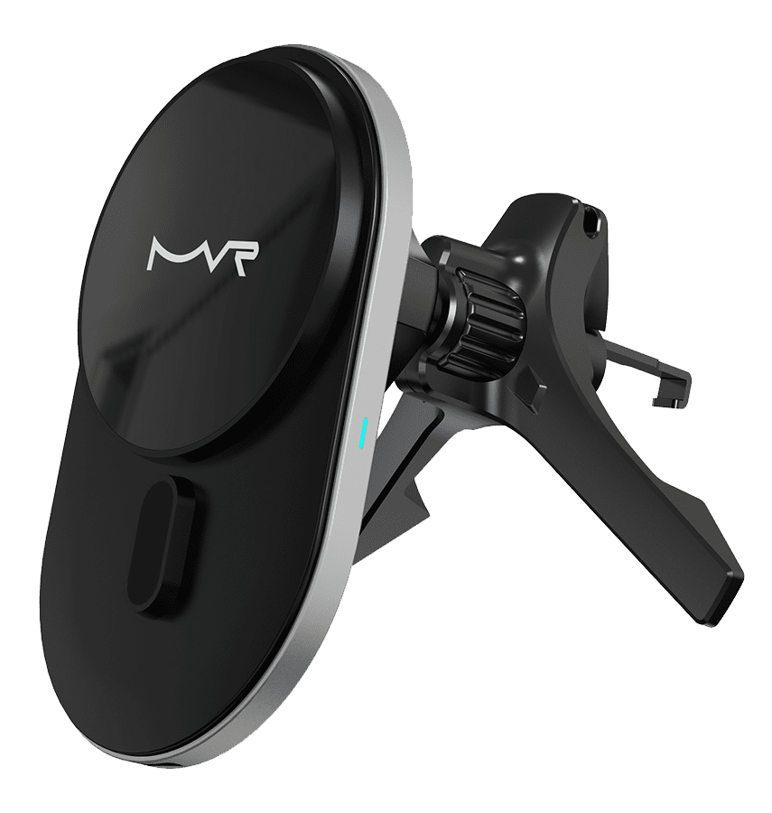 MVR T2 MagSafe Car Phone Holder - Glossy Black | Strong Magnetic Hold & 360° Adjustable image 0