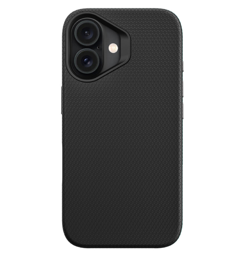 iPhone 16 Triangle Pattern MagSafe Case - Black | Rugged Shockproof Back Cover image 4