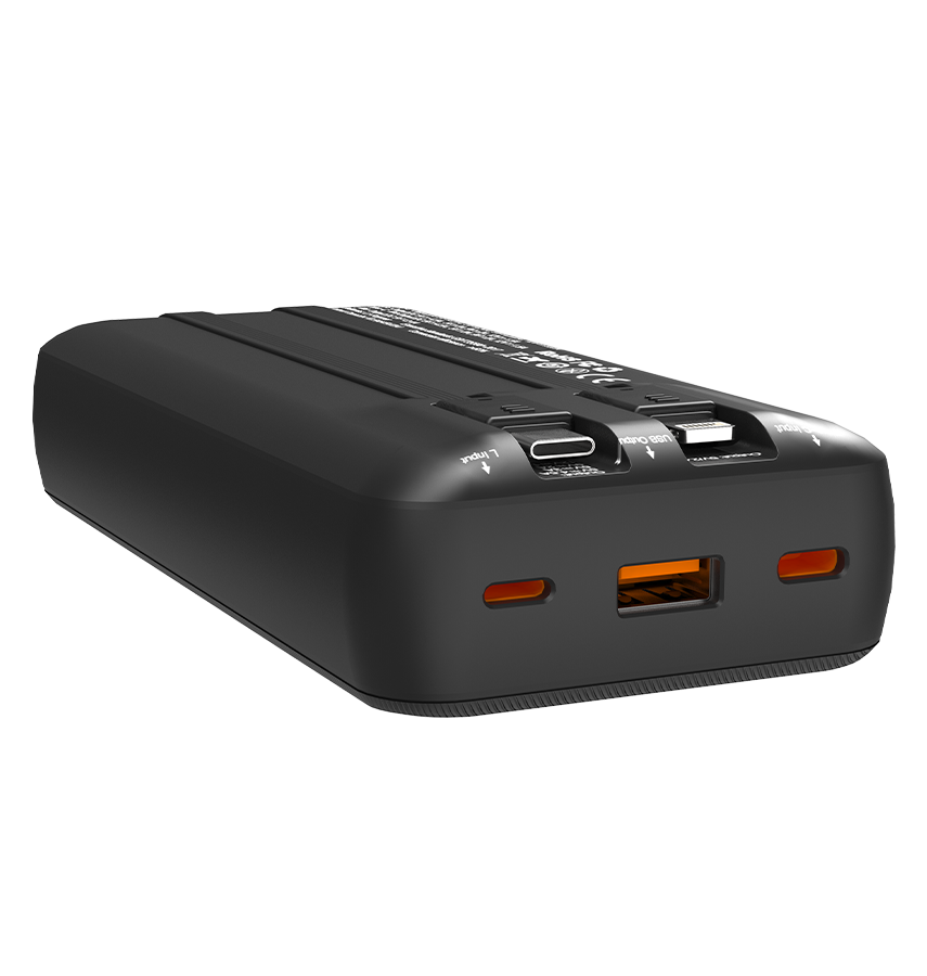 Rapid 20W Power Bank – Black | MVR Ultrafast Series, 20,000 mAh Capacity with Built‑in Cable image 6