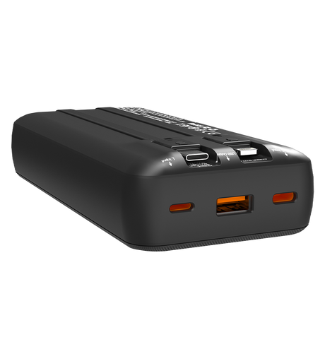 Rapid 20W Power Bank – Black | MVR Ultrafast Series, 20,000 mAh Capacity with Built‑in Cable image 6