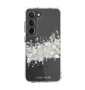 Samsung S23 Case – Clear | Case-Mate Karat Pearl Cover – Antimicrobial Protection & Elegant Finish image 0