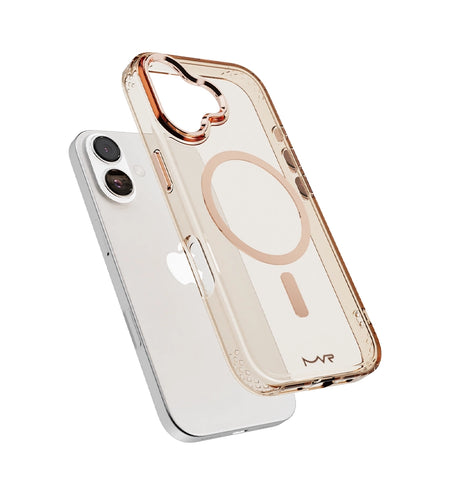 iPhone 17 Impact IMD Case – Rose Gold | MVR Crystal Clear Back, Scratch Guard, Wireless Charging image 1
