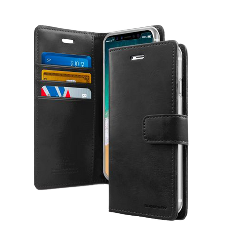 Samsung Galaxy S22 Plus Mercury Bluemoon Diary Wallet Flip Case - Black | Shockproof Protective Cover image 0