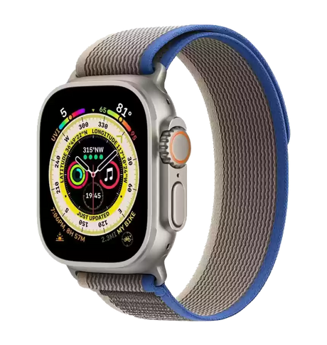 Apple Watch 38/40/41mm Wild Path Loop Sports Band – Blue/Grey | Breathable Nylon, Adjustable Fit image 0