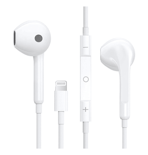 Powerflo Plus iPhone Lightning MFI Earpods - Wired Earphones with Mic image 0