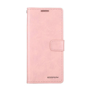 iPhone X/XS Wallet Case – Rose Gold | Goospery Mercury Bluemoon Flip Cover with 3 Card Slots & Kickstand Function image 0