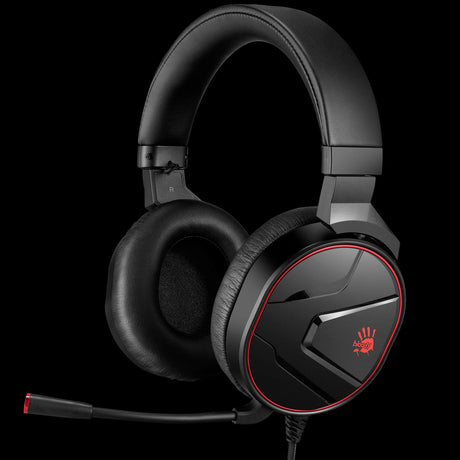 Bloody G600i Headset – Black | 7.1 Virtual Surround Sound, Wired Gaming, Noise-Isolating Mic