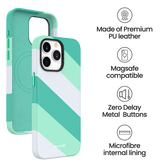 iPhone 15 MVR Stripe Vibe Back Cover - Mint Green image 4