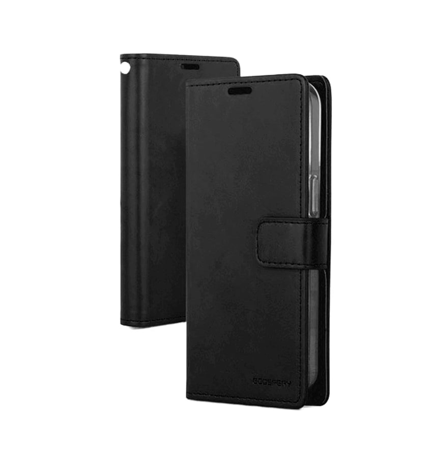 Samsung S25 Plus Diary Case - Black | Mercury Bluemoon Flip Cover with Card Slots & Full Protection image 0