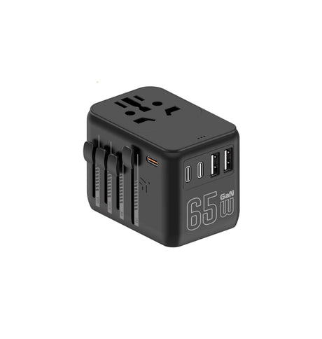 BEETLE Universal Travel Adapter 65W – Black | High-Power, Compact & Fast Charging Adapter image 0