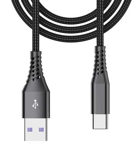 Beetle 20cm USB-A to USB-C Charging Cable (CM-3) - Black | Compact Fast Charging Cable image 0