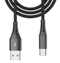 Beetle 20cm USB-A to USB-C Charging Cable (CM-3) - Black | Compact Fast Charging Cable image 0