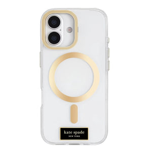iPhone 17 MagSafe Case with Stand – Clear Gold Icon | Kate Spade Protective Cover with Stylish, Slim & Durable Design image 0