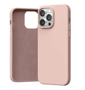 iPhone 14 Pro Max Silicone Case – Pink Sand | Goospery Mercury Premium Back Cover with Anti-Dust Lip & Wireless Charging Compatible image 0