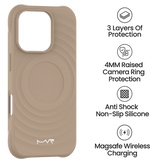 iPhone 16 Pro Max MVR Wave Silicone Case - Tortilla | MagSafe Compatible Protective Cover image 4