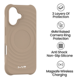 iPhone 16 MVR Wave Silicone Case - Tortilla | Shockproof & Slim Fit Back Cover image 4