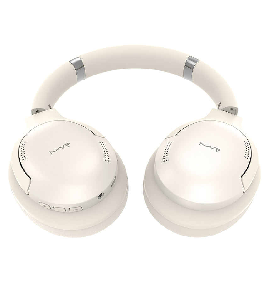 MVR Sonic Wave Headphones – Cream | Crystal-Clear Sound, Elegant Finish & Comfortable Fit image 2