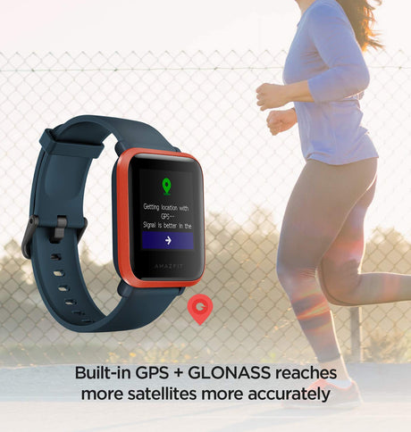 Amazfit Bip S Smartwatch – Red/Orange | 40-Day Battery Life, GPS, Always-On Color Display, 5ATM Waterproof image 2
