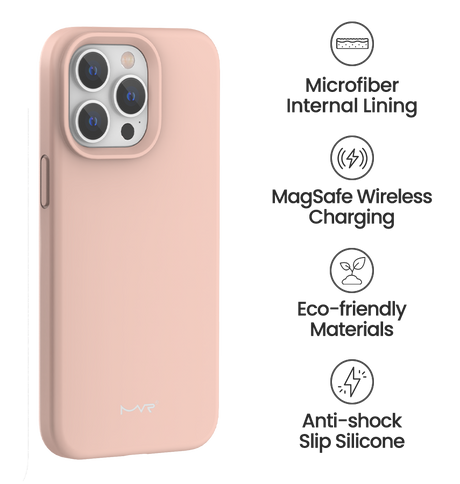 iPhone 15 Pro Max MVR Liquid Silicone Case - Pink Sand | Soft Touch Protective Cover image 4