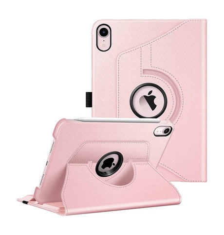 Apple iPad Mini (6th/7th Gen) - Rose Gold | 360 Rotating Hand Strap Stand, Shockproof & Scratch - Resistant Protective Cover image 0