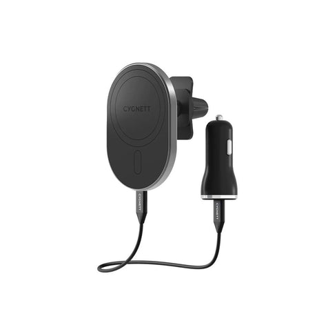 Cygnett Gen 2 MagHold - Black | Extendable Magnetic Car Vent Wireless Charger image 0