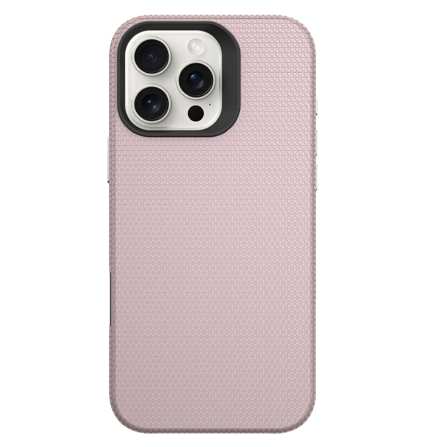 iPhone 16 Pro Triangle Pattern MagSafe Case - Rose Gold | Rugged Shockproof Back Cover image 1