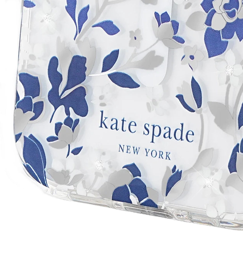 iPhone 17 MagSafe Case – Clear/Blue | Kate Spade 3D Floral Design, Scratch-Resistant, MagSafe Compatible image 3