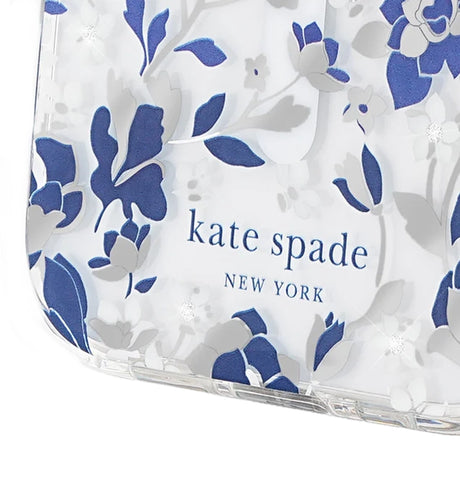 iPhone 17 MagSafe Case – Clear/Blue | Kate Spade 3D Floral Design, Scratch-Resistant, MagSafe Compatible image 3