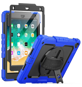 Apple iPad Air 2/9.7 Case - Blue |Survivor Generic Rugged Case with Hand Strap, Shockproof & Scratch - Resistant Protective Cover image 0