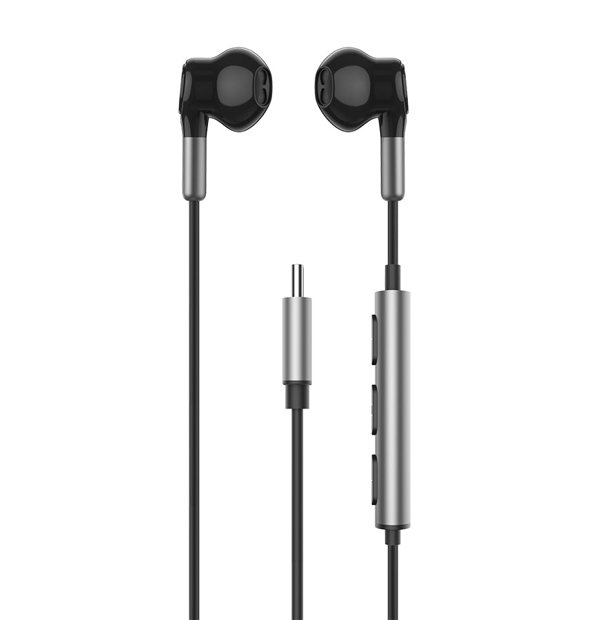 MVR Type-C Earphones – Black |  Wired In-Ear Design, Clear Audio, Comfortable Fit, Noise Isolation for Everyday Use image 1