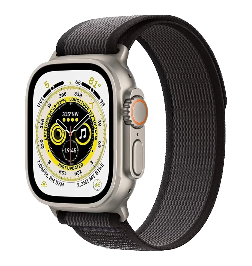 Apple Watch 38/40/41mm Wild Path Loop Sports Band – Black/Grey | Sweat-Resistant Nylon, Comfort Fit image 0
